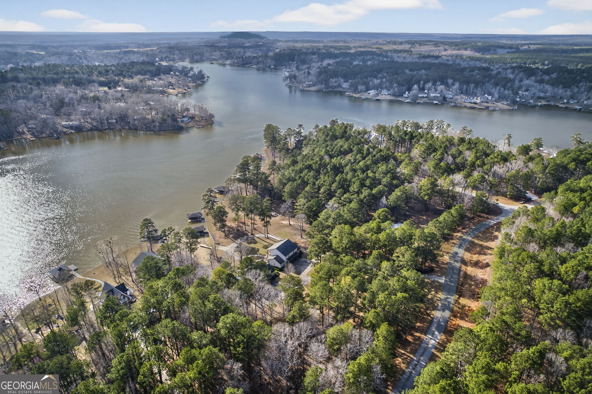 655 Sandy Run Drive, Unit 4 Sparta, GA 31087 - Photo 4 of 59 an aerial view of a houses with a lake view
