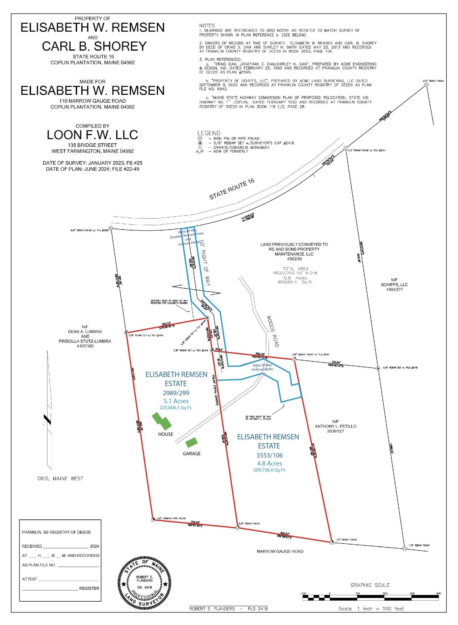 110 Narrow Gauge Road Stratton, ME 04982 - Photo 61 of 62 Survey Map