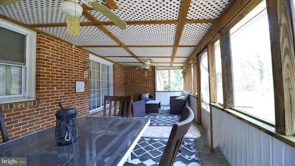 a outdoor living space with furniture