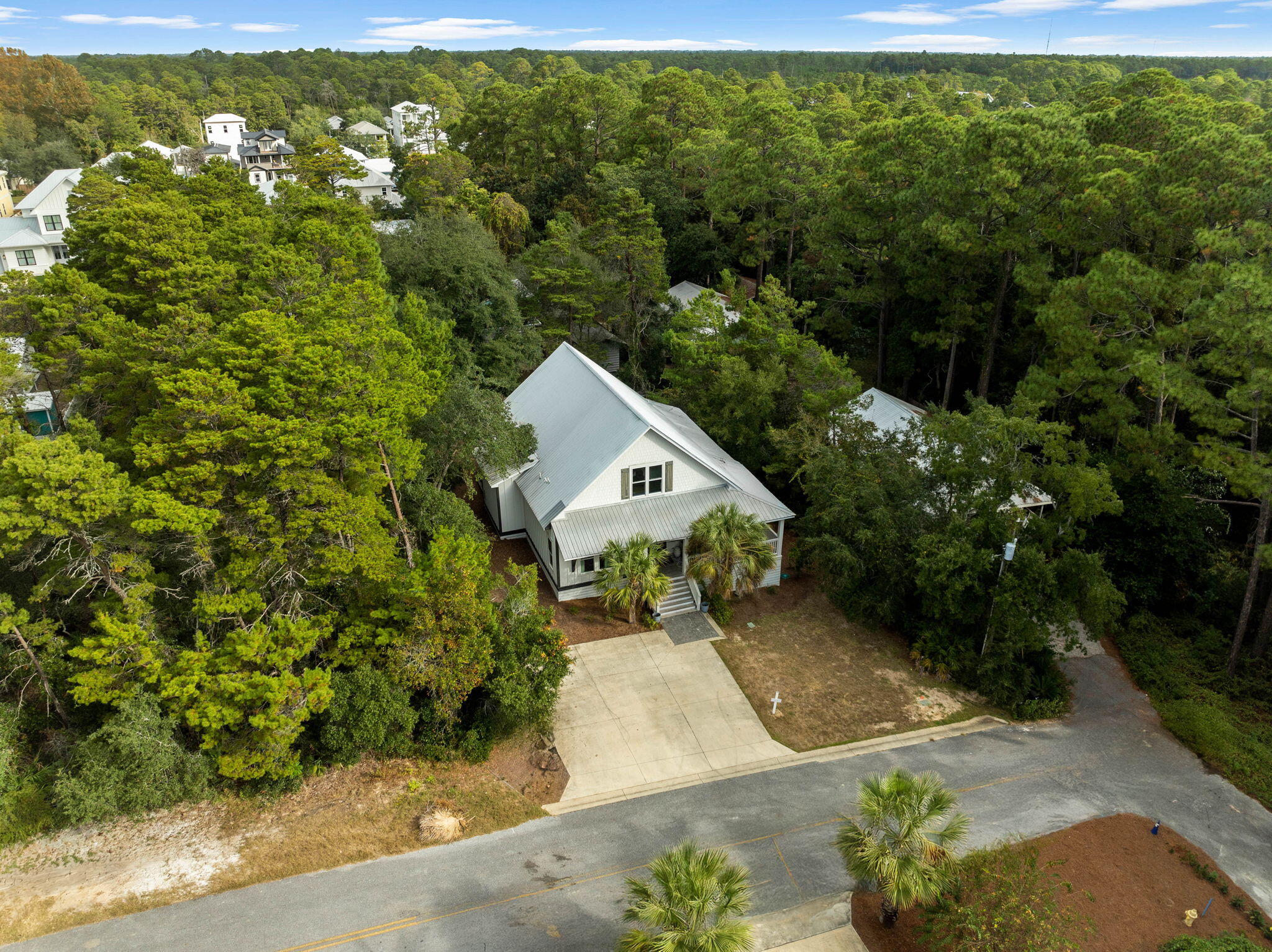 213 Bramble Street Santa Rosa Beach, FL 32459 - Photo 53 of 62 a view of a house with a yard