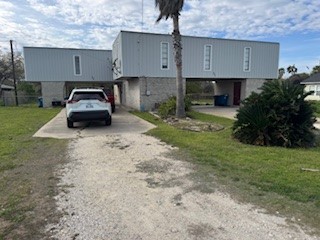 a car parked in front of a house