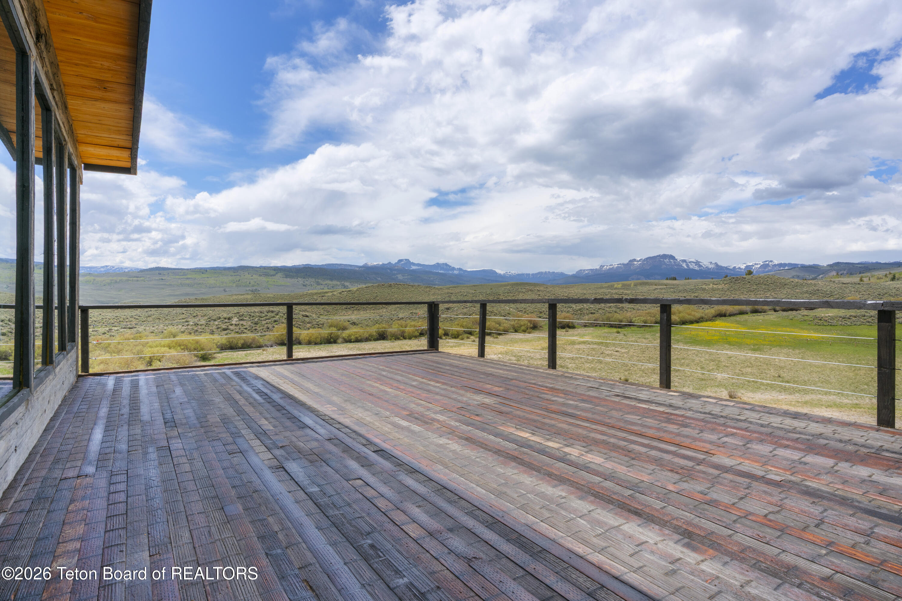 169 Ramshorn Ranch Road Dubois, WY 82513 - Photo 14 of 21 deck view to west