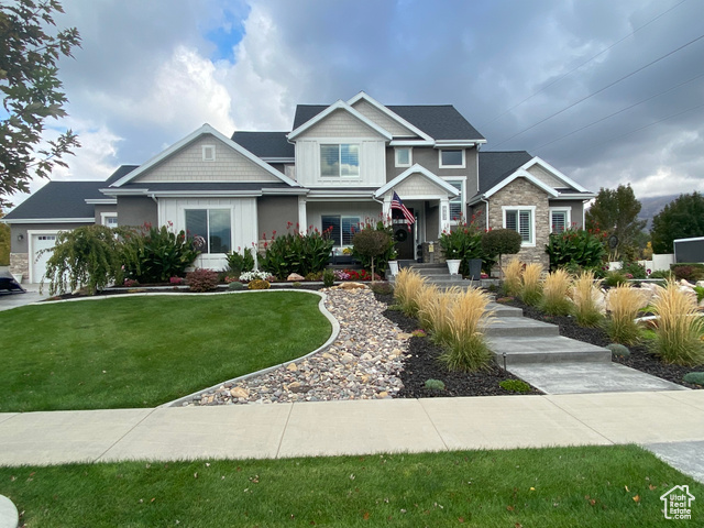 662 West Fallen Leafe Drive Mapleton, UT 84664 - Photo 1 of 1 Craftsman house featuring a front yard and stone siding