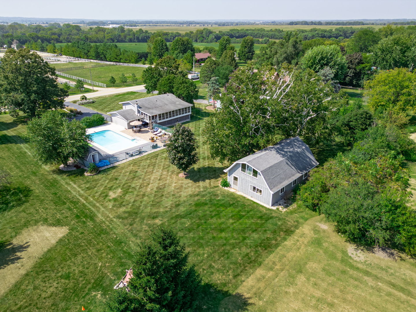3308 Stieg Road Woodstock, IL 60098 - Photo 26 of 27 an aerial view of a house with mountain view