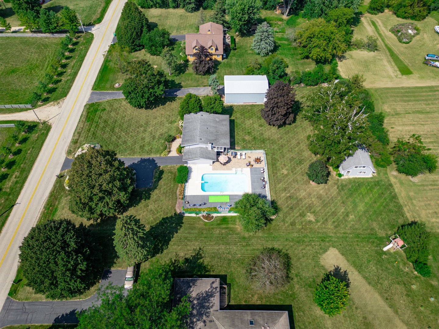 3308 Stieg Road Woodstock, IL 60098 - Photo 27 of 27 an aerial view of residential house with outdoor space