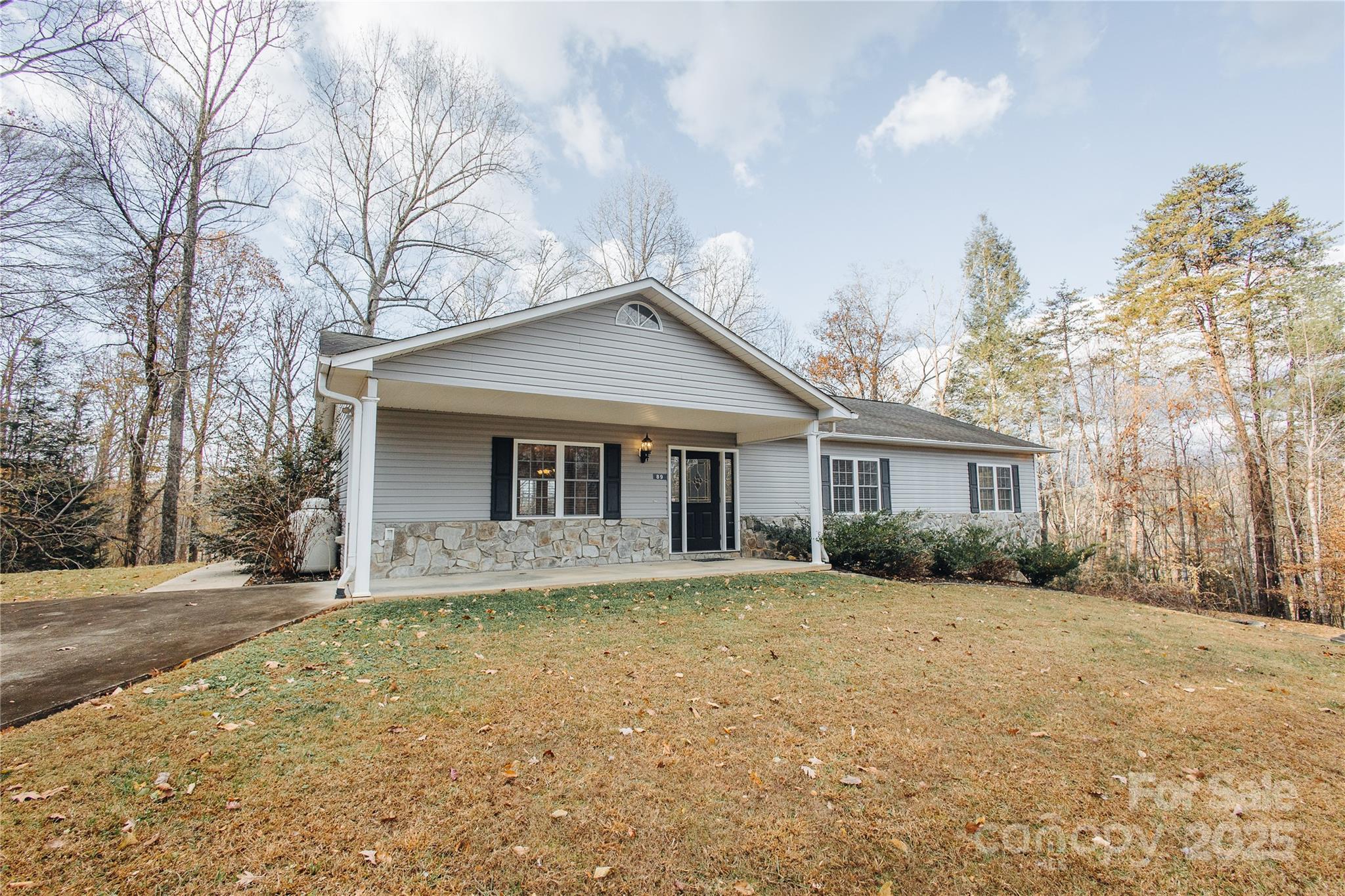 89 Bobcat Path Marion, NC 28752 - Photo 43 of 48 a front view of house with yard and trees