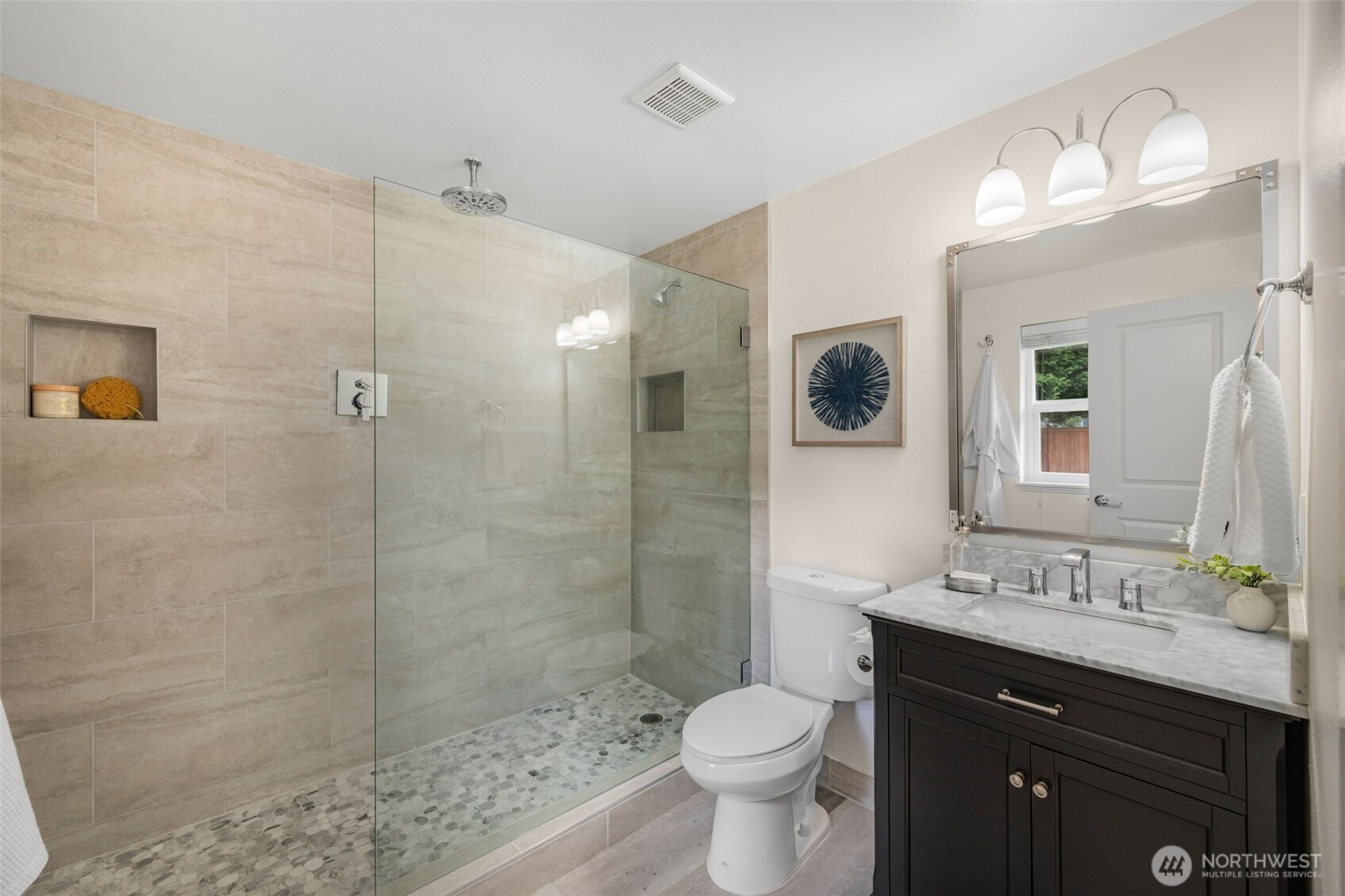 2 109th Place Southeast Everett, WA 98208 - Photo 13 of 40 a bathroom with a sink a toilet and shower