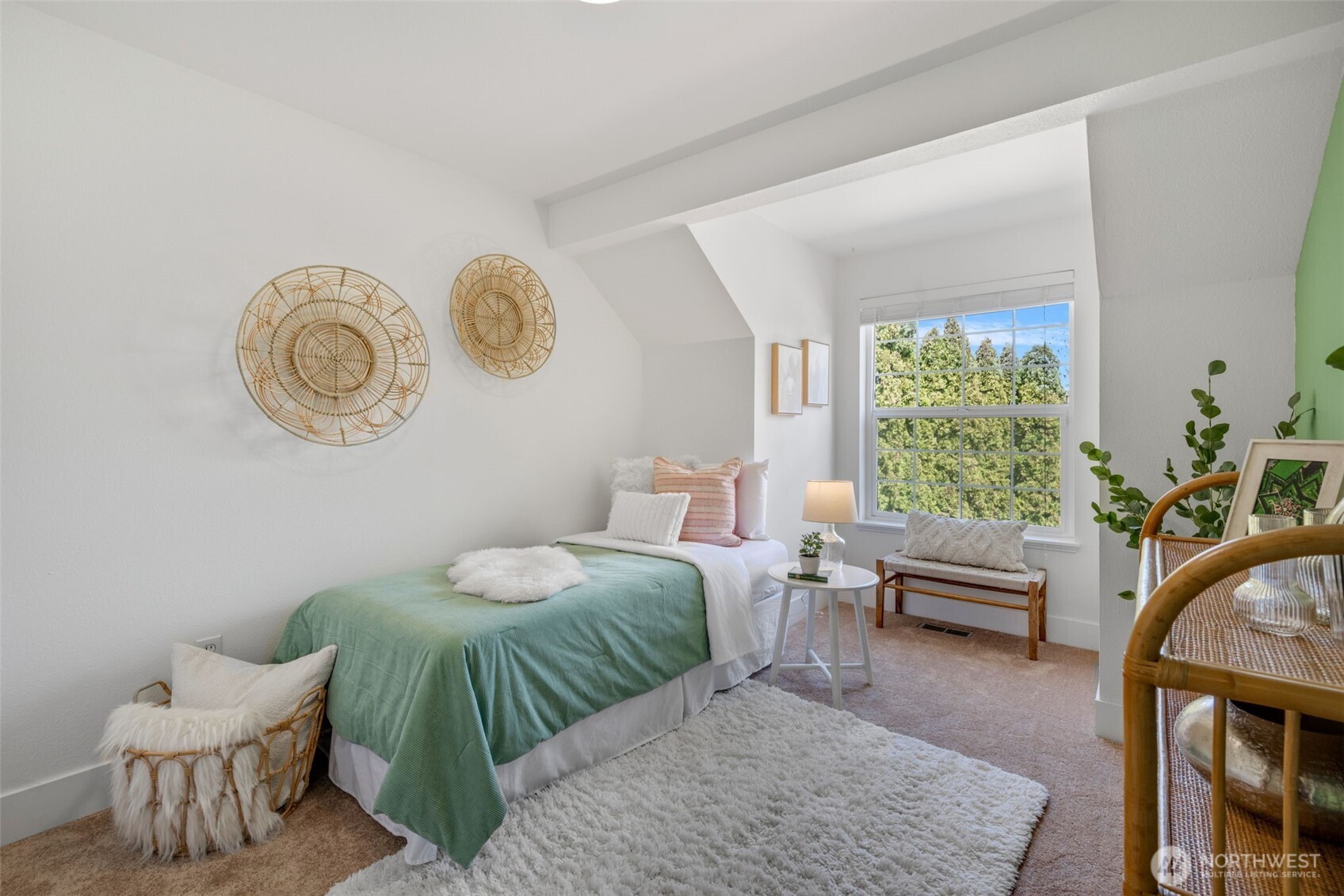 2 109th Place Southeast Everett, WA 98208 - Photo 15 of 40 a bedroom with a bed and a chandelier