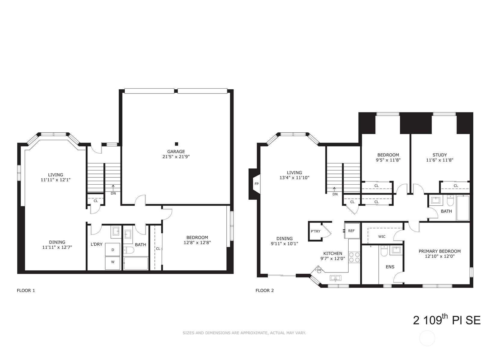 2 109th Place Southeast Everett, WA 98208 - Photo 40 of 40 a picture of a floor plan