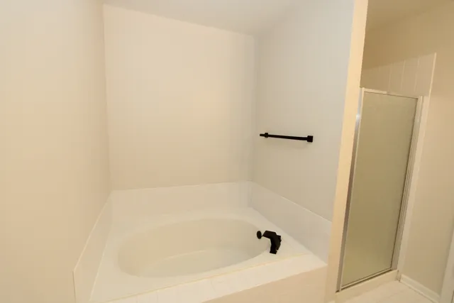 a close up of a bathtub