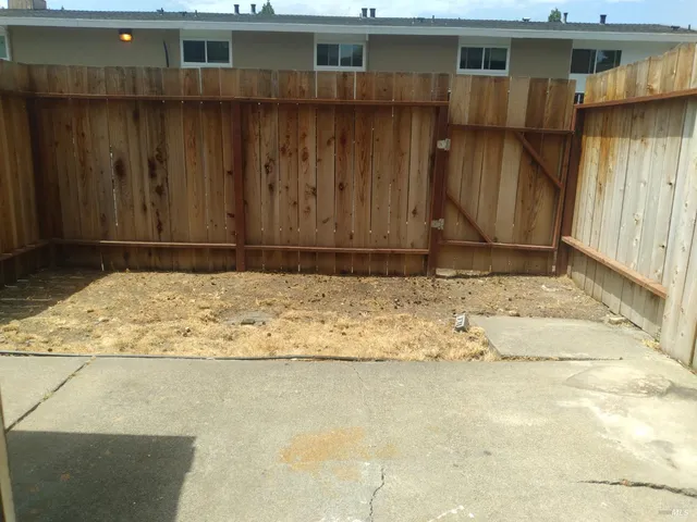 a view of wooden fence