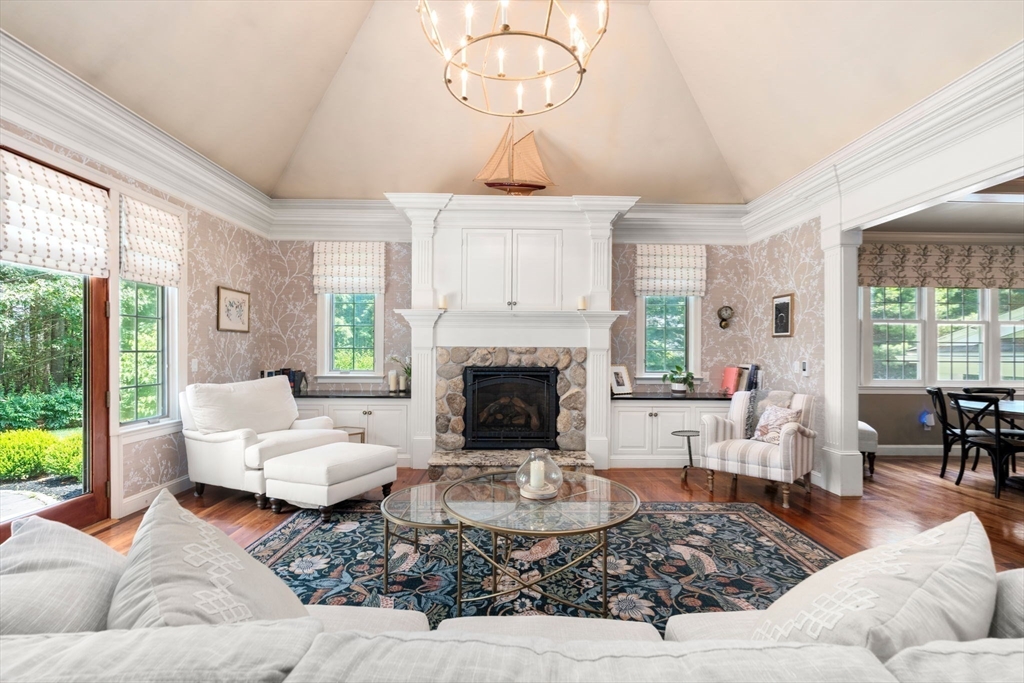 114 Fox Run Road Bolton, MA 01740 - Photo 5 of 37 a living room with furniture and a fireplace