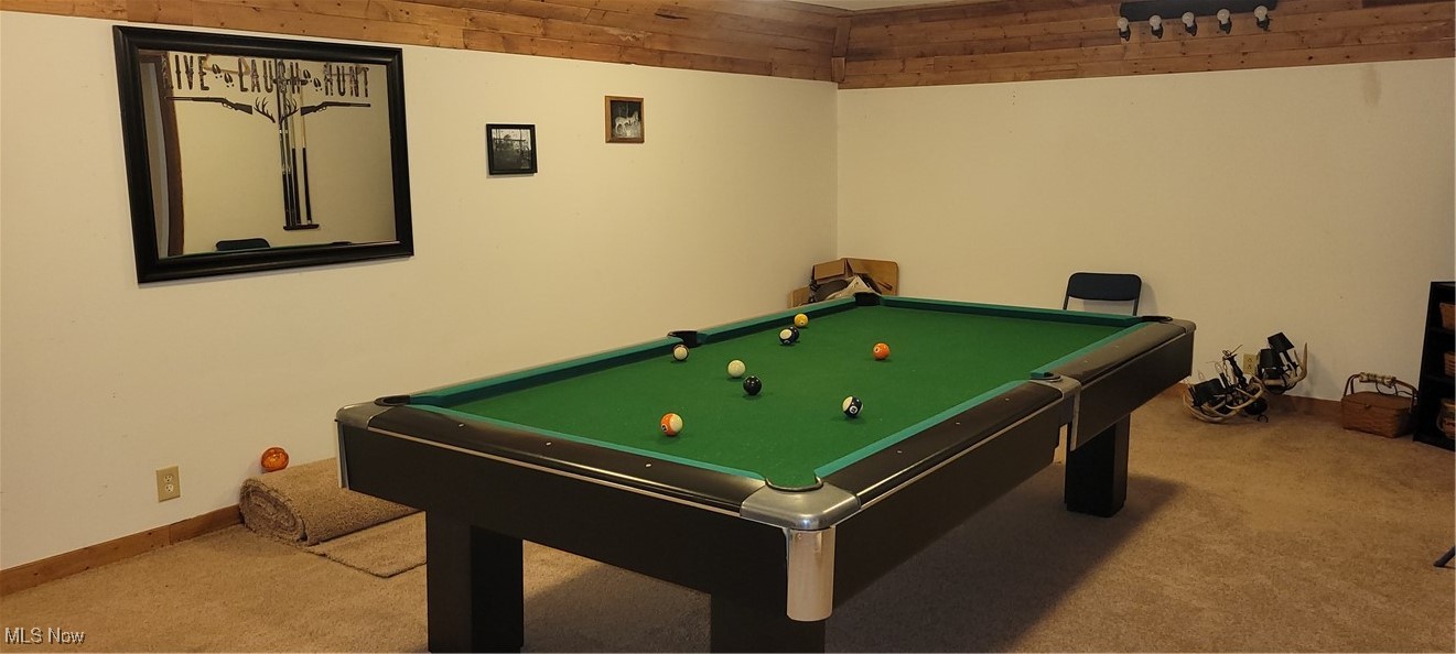 12980 Portie-Flamingo Road Corning, OH 43730 - Photo 15 of 30 Playroom featuring carpet and pool table
