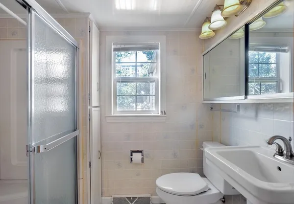 a bathroom with a sink and a toilet