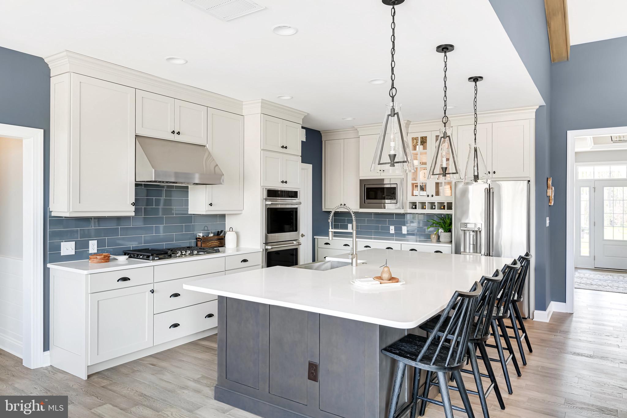 21810 Eastbridge Loop Lewes, DE 19958 - Photo 14 of 32 a kitchen with stainless steel appliances kitchen island granite countertop a sink a stove a refrigerator and cabinets