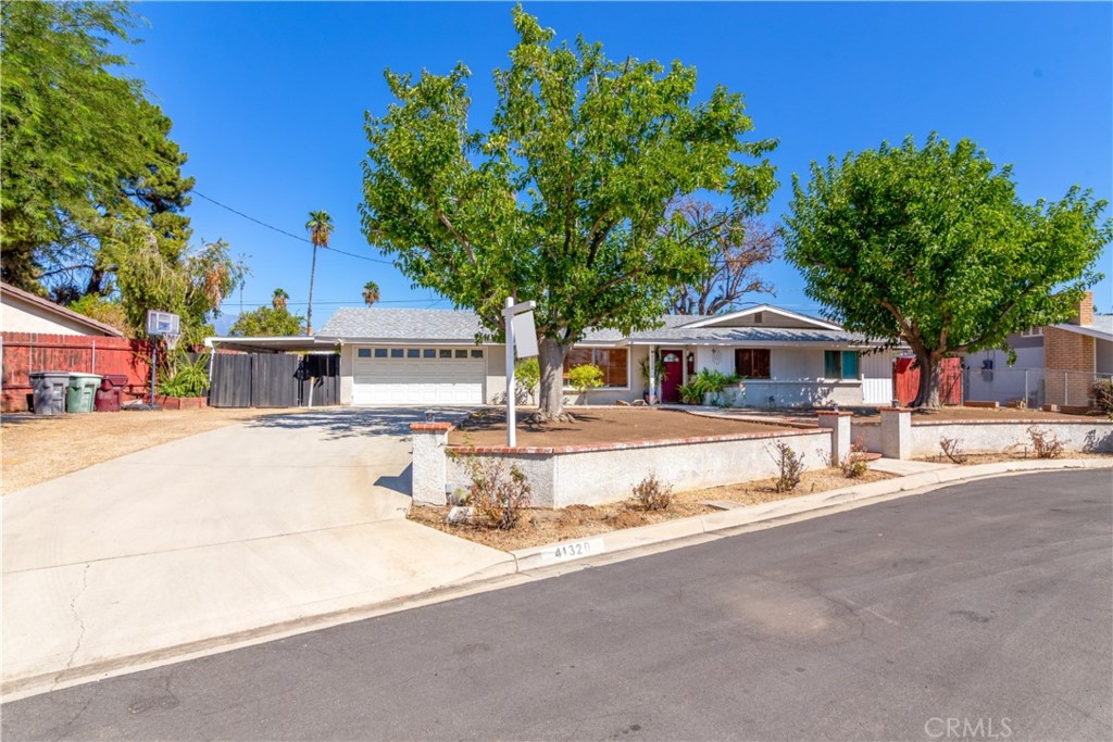 a white house with palm tree in front of it