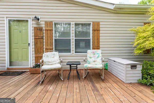 a house view with a seating space