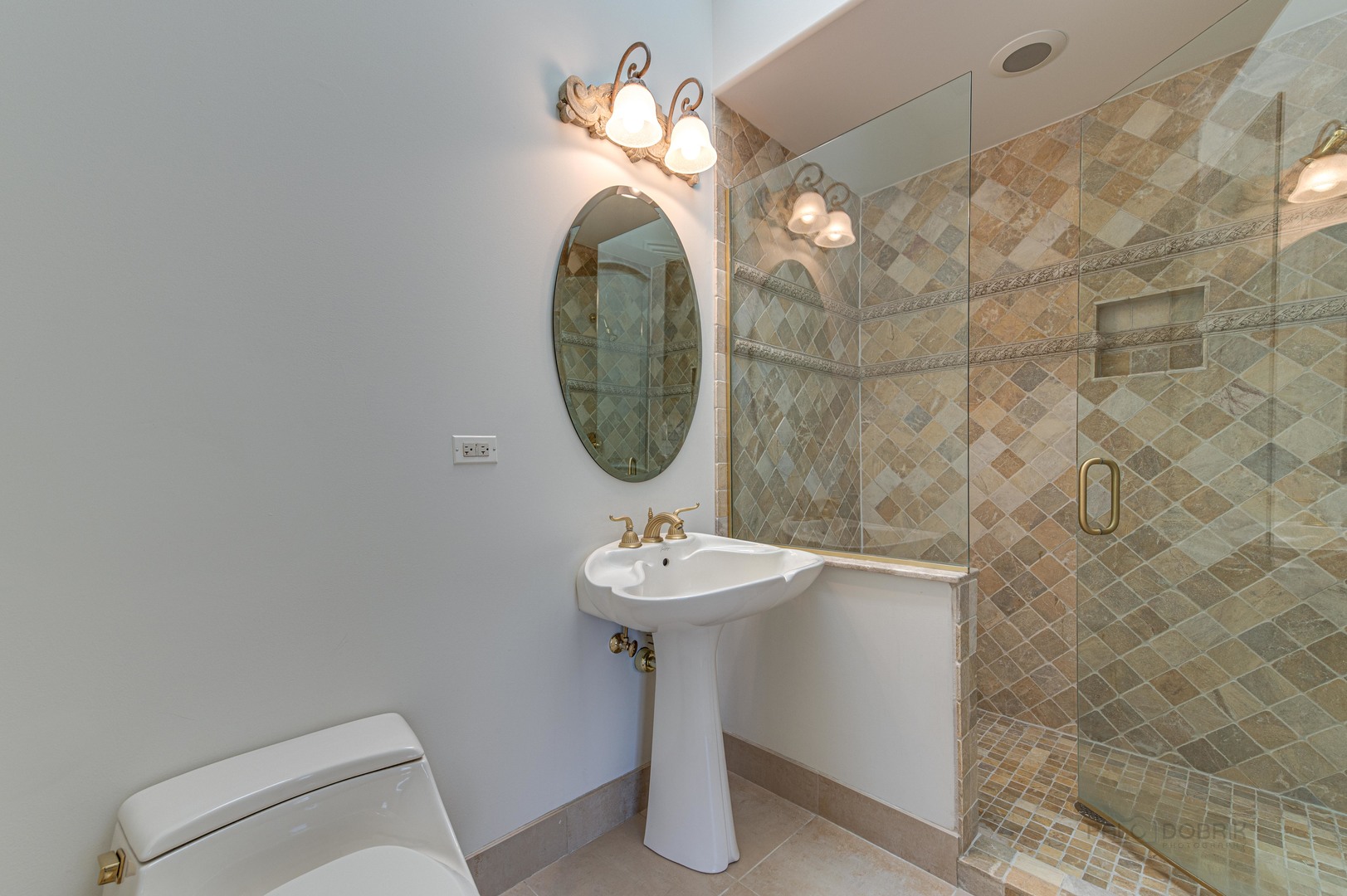 10 West Westleigh Road Lake Forest, IL 60045 - Photo 45 of 59 a bathroom with a sink a mirror and a toilet