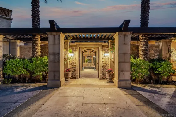 a view of a door of the house