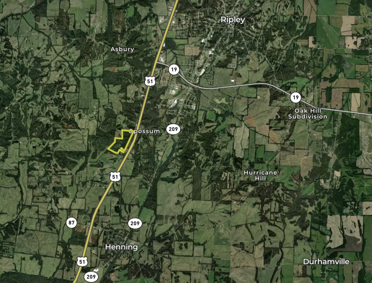 0 Poplar Grove Cemetery Road Henning, TN 38041 - Photo 40 of 40 Property Location Map. Displaying the geographic position of the property within its regional context