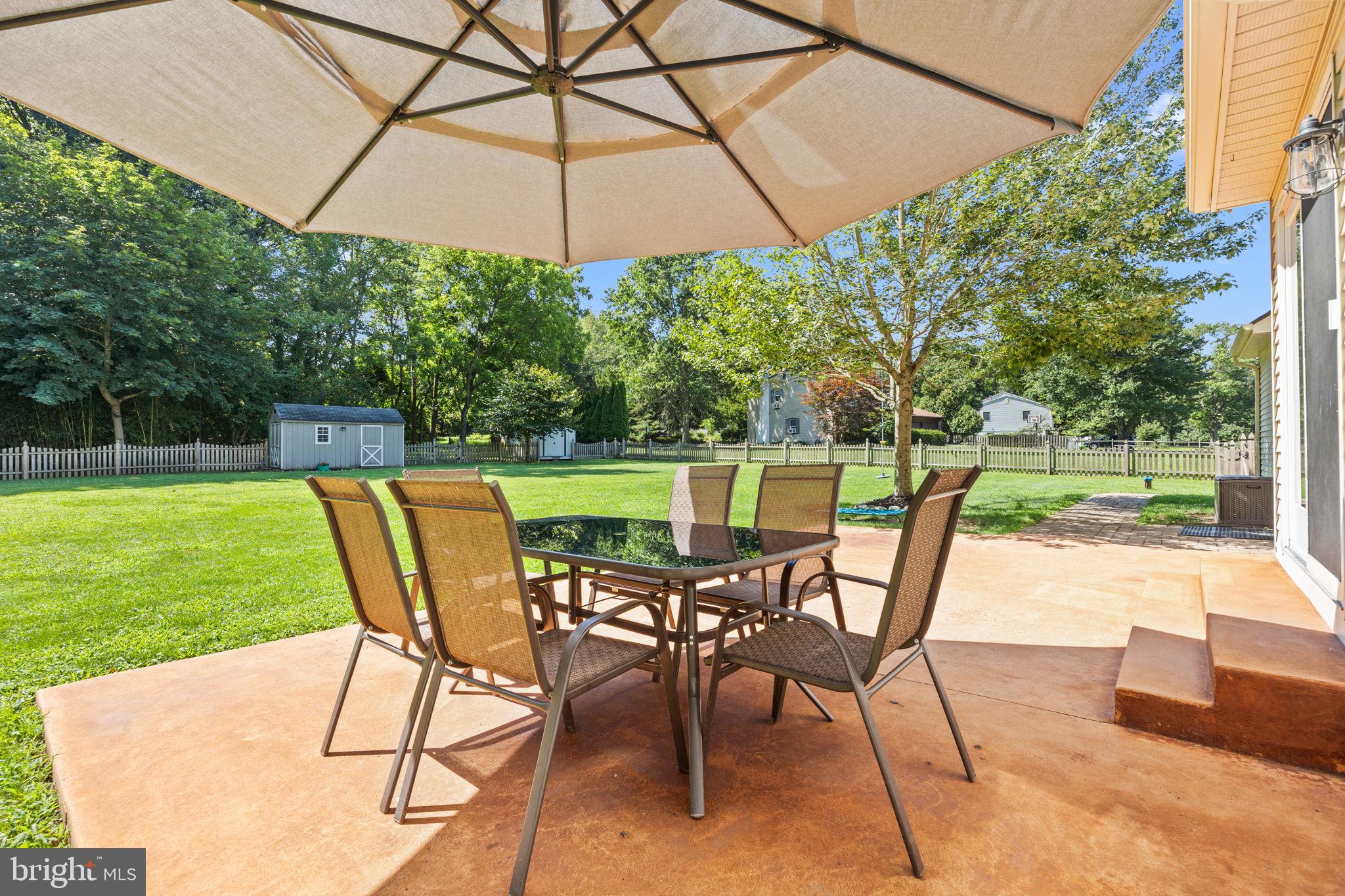 275 West Sandy Ridge Road Doylestown, PA 18901 - Photo 44 of 54 a view of a swimming pool with a table and chairs under an umbrella
