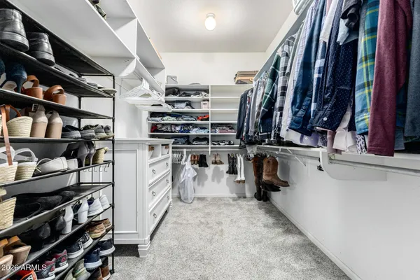 a view of a walk in closet