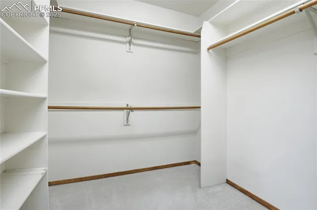 a close view of closet