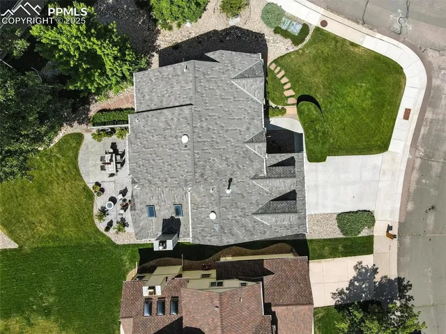 a view of a city with mountains in the background