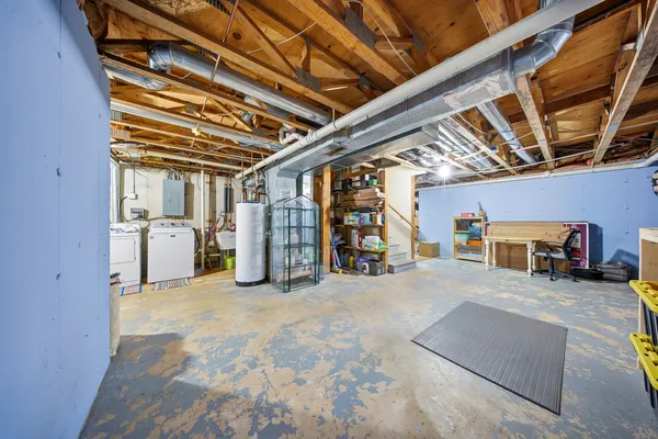 a view of storage and utility room