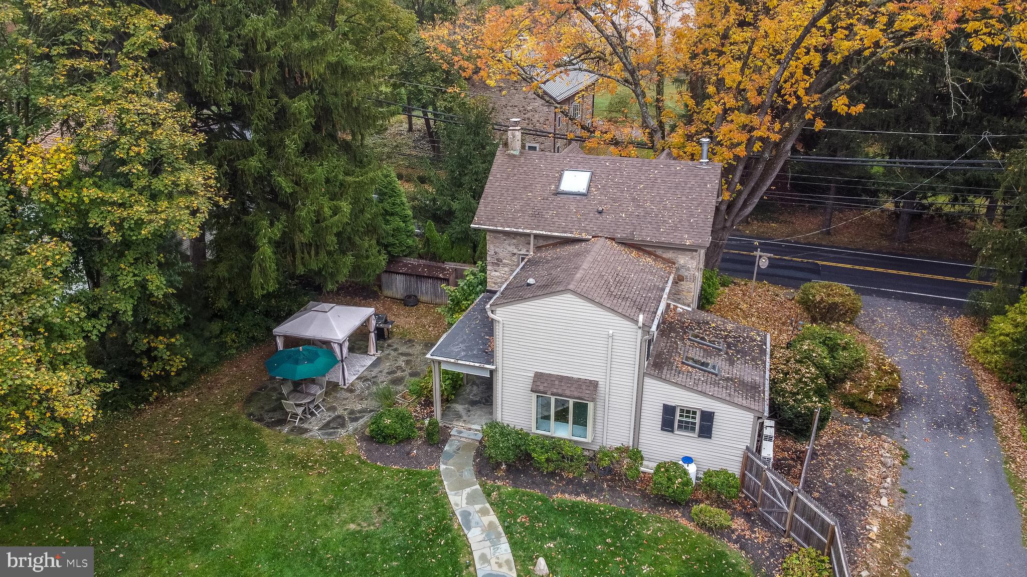 Aerial view of back of home