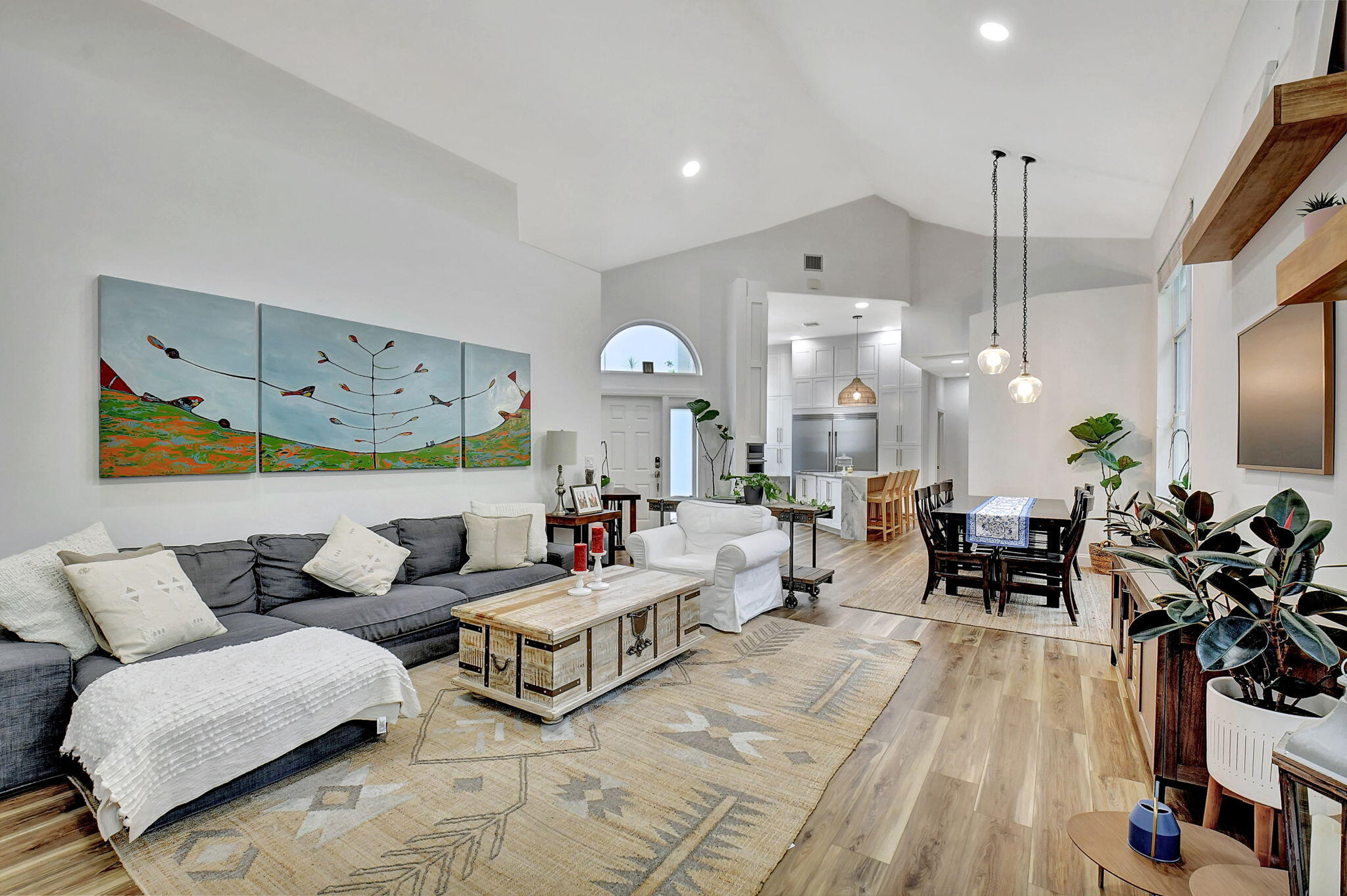 6623 Northwest 25th Avenue Boca Raton, FL 33496 - Photo 13 of 37 a living room with furniture and wooden floor