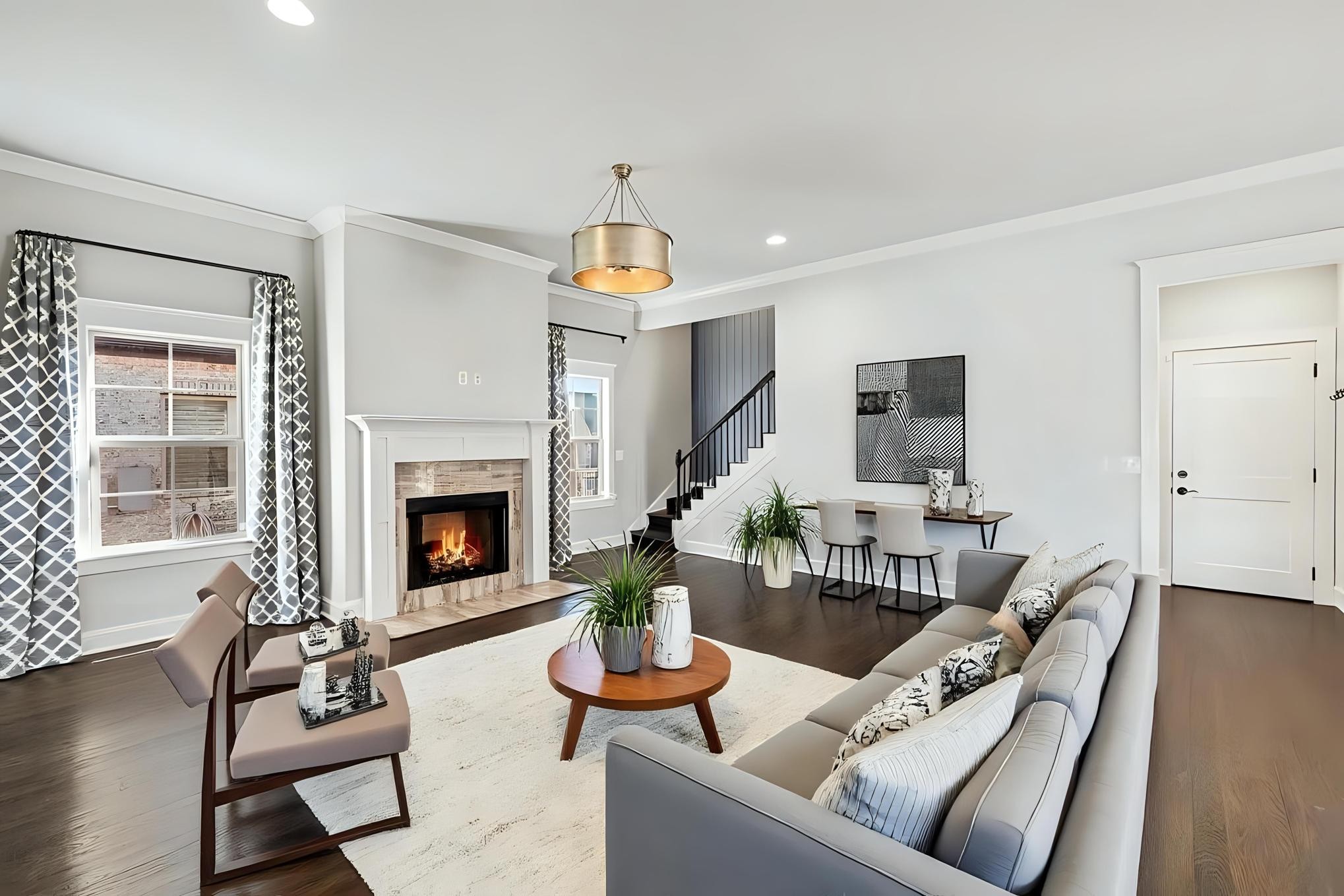 3008 Turnstone Trace Spring Hill, TN 37174 - Photo 3 of 30 a living room with furniture and a fireplace