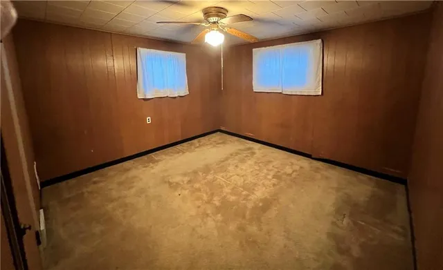 a view of a backyard of a house