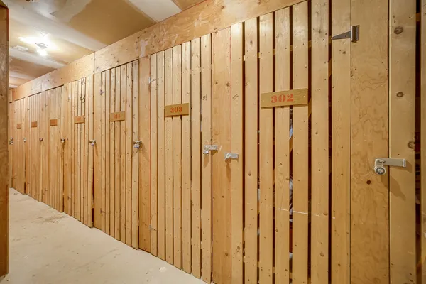a view of wooden balcony