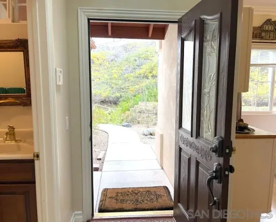 a view of a entryway door of the house