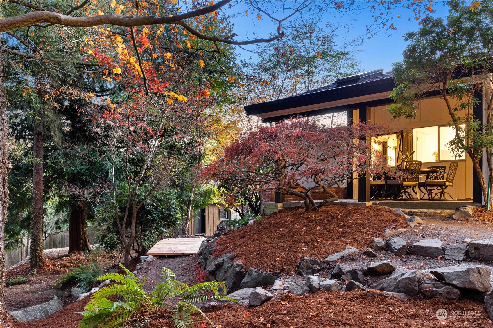 11030 Circle Drive Bothell, WA 98011 - Photo 29 of 38 a view of a backyard with sitting area