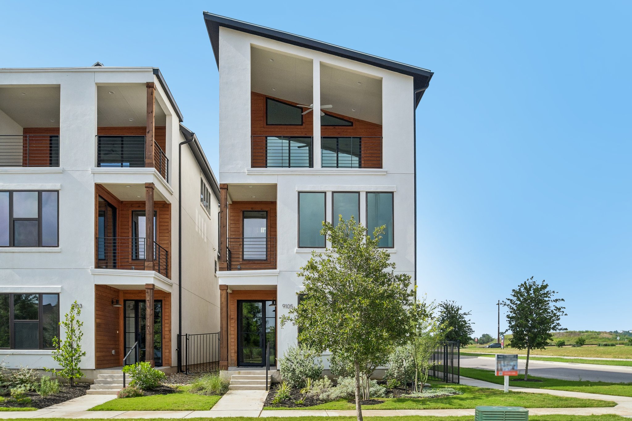 9105 Cattle Baron Path Austin, TX 78747 - Photo 2 of 31 Modern architecture defines this striking dwelling with multiple outdoor balconies.
