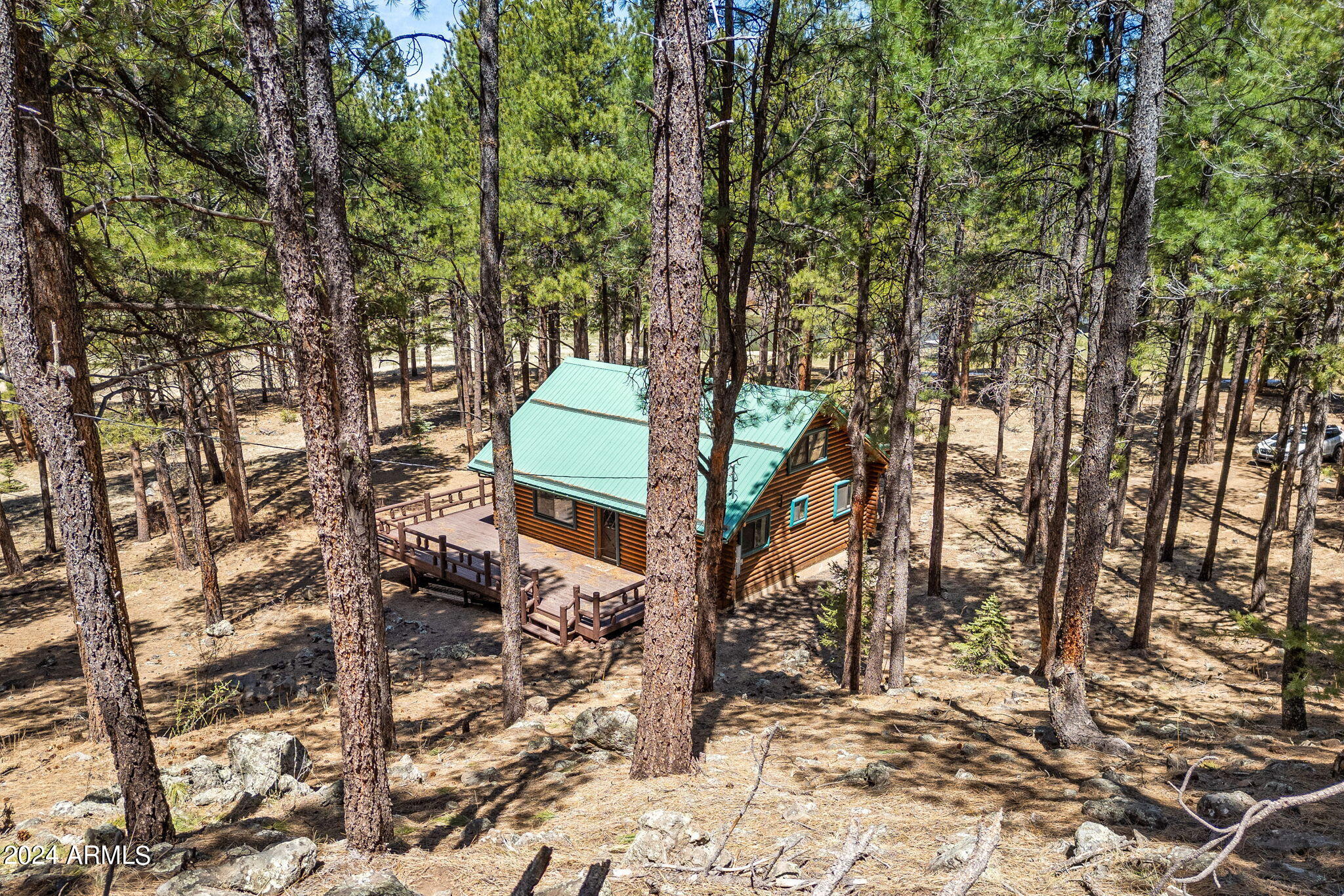 9 County Road Greer, AZ 85927 - Photo 9 of 33 a backyard of a house with table and chairs