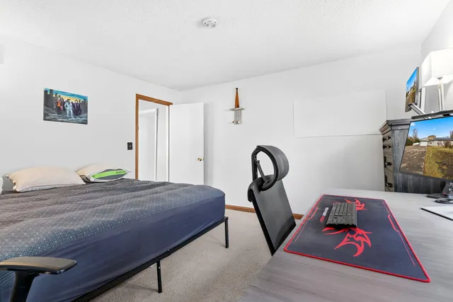 a view of a street with an ocean view