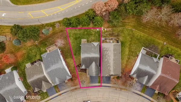 a bird view of a house