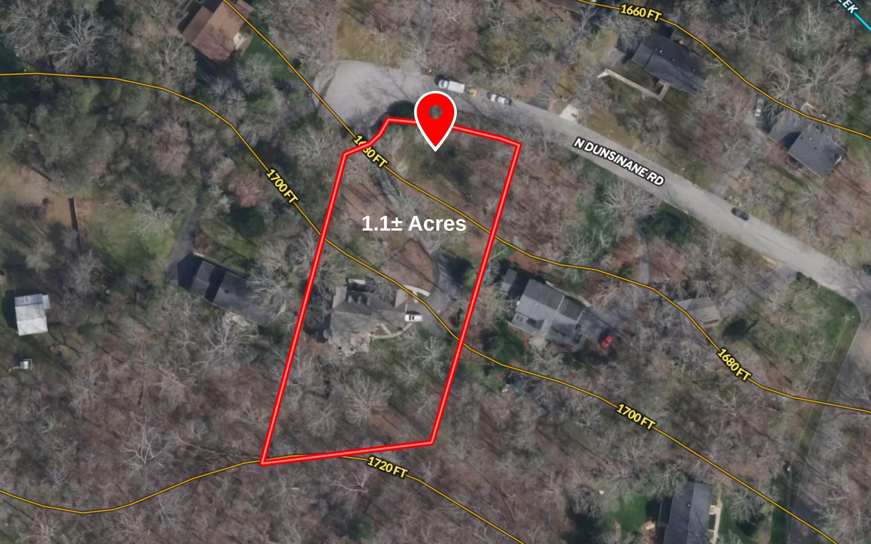403 Dunsinane Road Signal Mountain, TN 37377 - Photo 44 of 51 Aerial of Property Lines