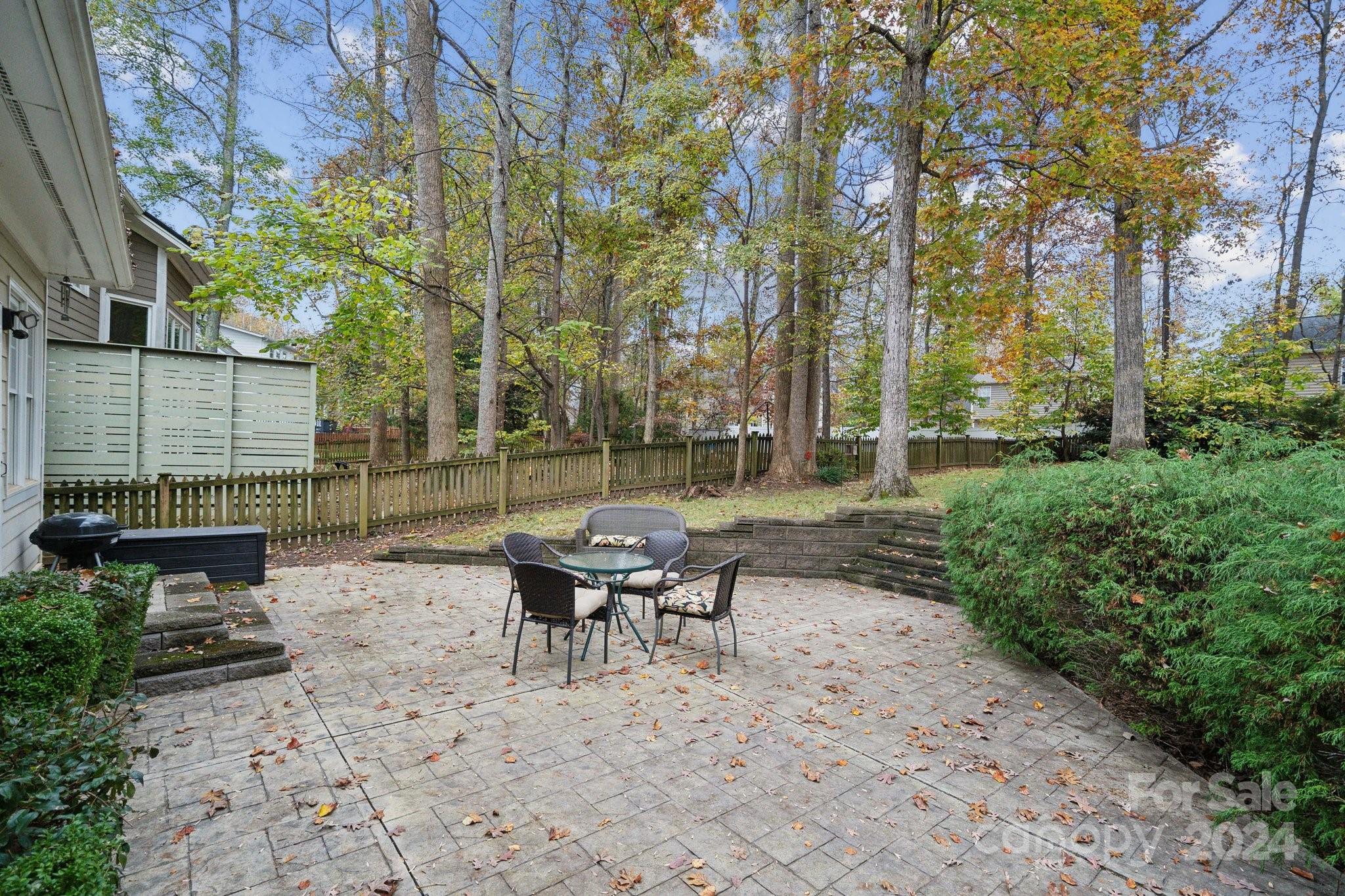 8610 Brentfield Road Huntersville, NC 28078 - Photo 40 of 48 a backyard of a house with barbeque oven table and chairs