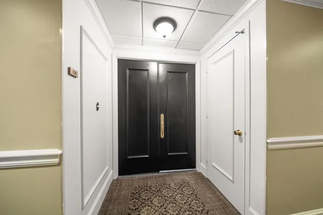 a view of a lake with a yard