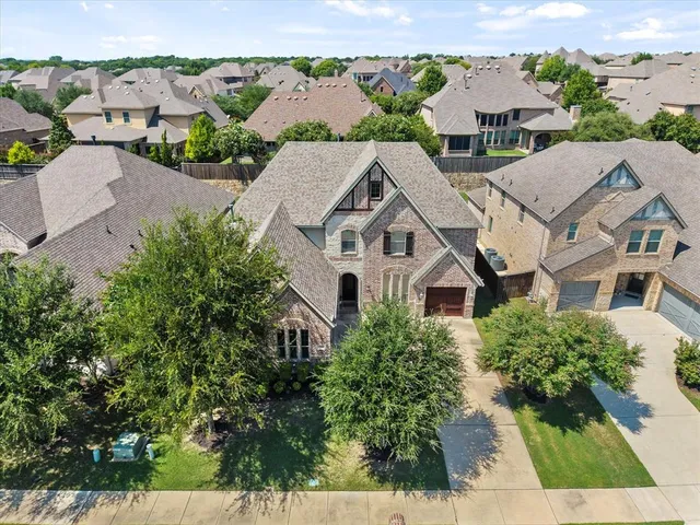 an aerial view of a residential apartment building