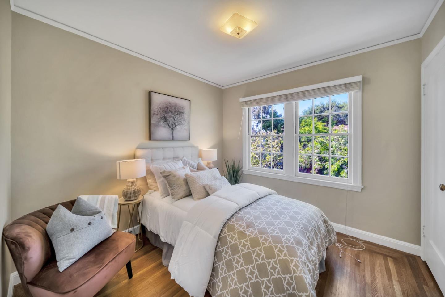 132 Dwight Road Burlingame, CA 94010 - Photo 24 of 69 a bed room with a bed and a window