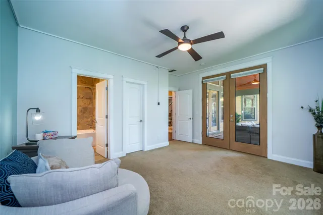 a view of a city & mountain view