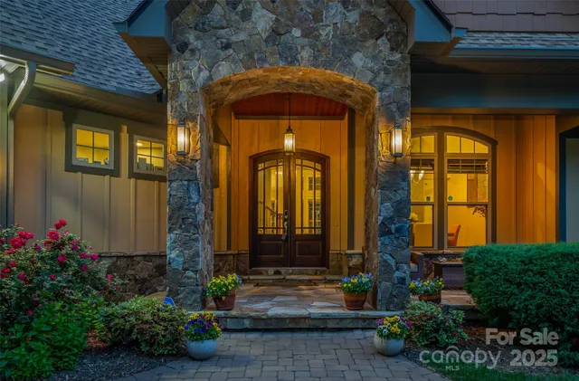 a view of a street with a building in the background