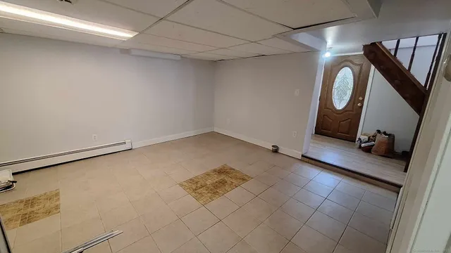 a view of a room with staircase