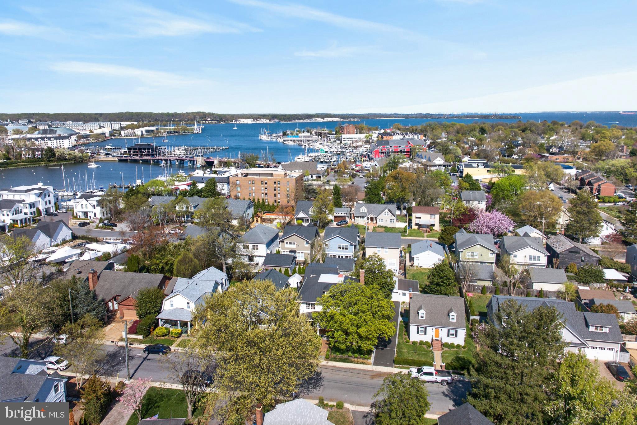 313 Washington Street Annapolis, MD 21403 - Photo 102 of 114 an aerial view of a city with lots of residential buildings