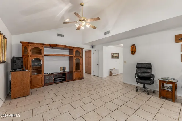 a view of a livingroom with furniture